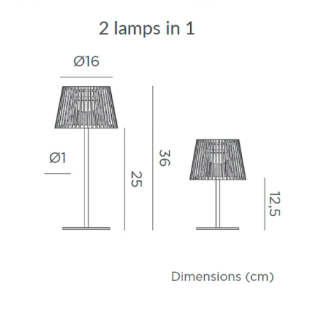 Lampe solaire en bambou avec batterie rechargeable sans fil IP54