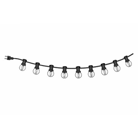 KIT AXIS - Guirlande simple de câble plat pour extérieur