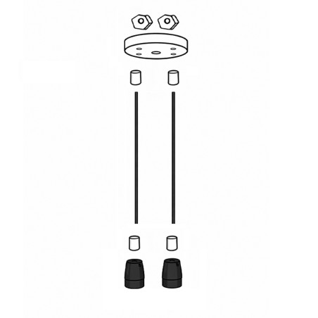 KIT PRIME - Suspension double pour ampoule apparente