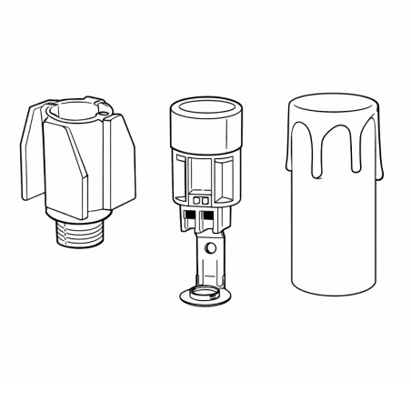 KIT RÉTRO - Pour restaurer douille E14 de bougie effet cire