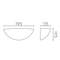 Applique murale personnalisable pour LED en plâtre de 295 mm 5IN001