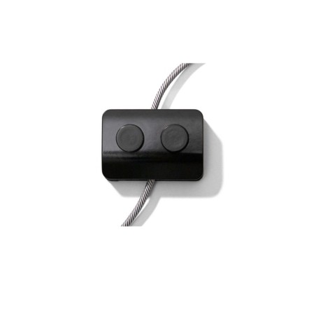 Interrupteur double à pied noir pour lampes | AccessoiresPourLampes.fr