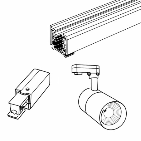KIT SPACE - Système linéaire de spots avec rail de plafond