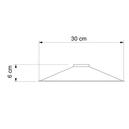 Abat-jour de style industriel conique 300mm x 60mm