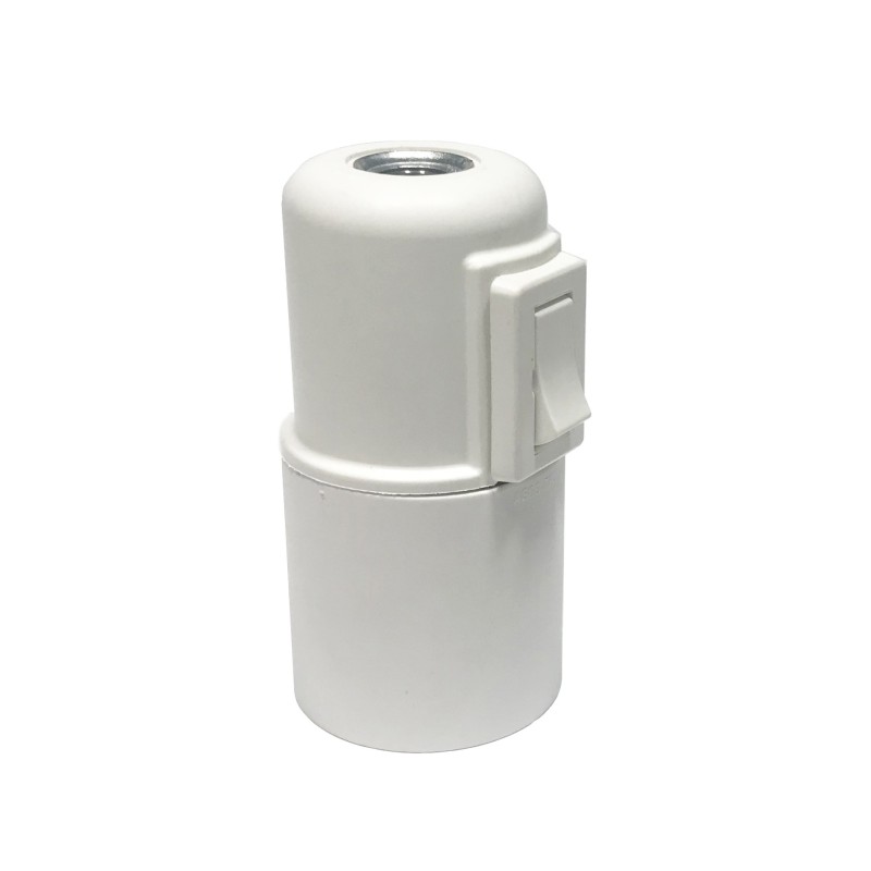 Douille avec interrupteur E27 blanc pour lampes