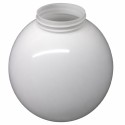 Globe PMMA blanc avec col fileté pour lampadaires et