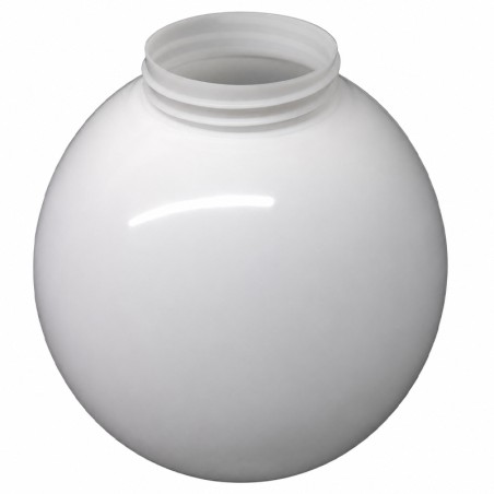 Globe PMMA blanc avec col fileté pour lampadaires et