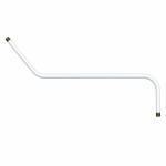 Bras double courbe de 400mm x 200mm M10/100 blanc