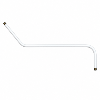 Bras double courbe de 400mm x 200mm M10/100 blanc