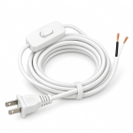 Câble de connexion blanc de 2,4 m avec prise USA et interrupteur