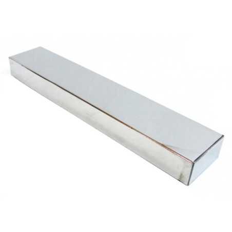 Support en métal chromé brillant de 600 mm de longueur x 50 mm de largeur