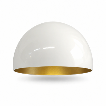 Cloche demi-sphère Ø160 × 82 mm avec intérieur doré