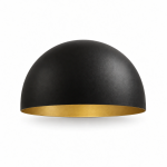 Cloche demi-sphère Ø160 × 82 mm avec intérieur doré