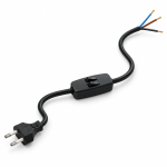 Connexion noire avec deux interrupteurs et câble de 2 m