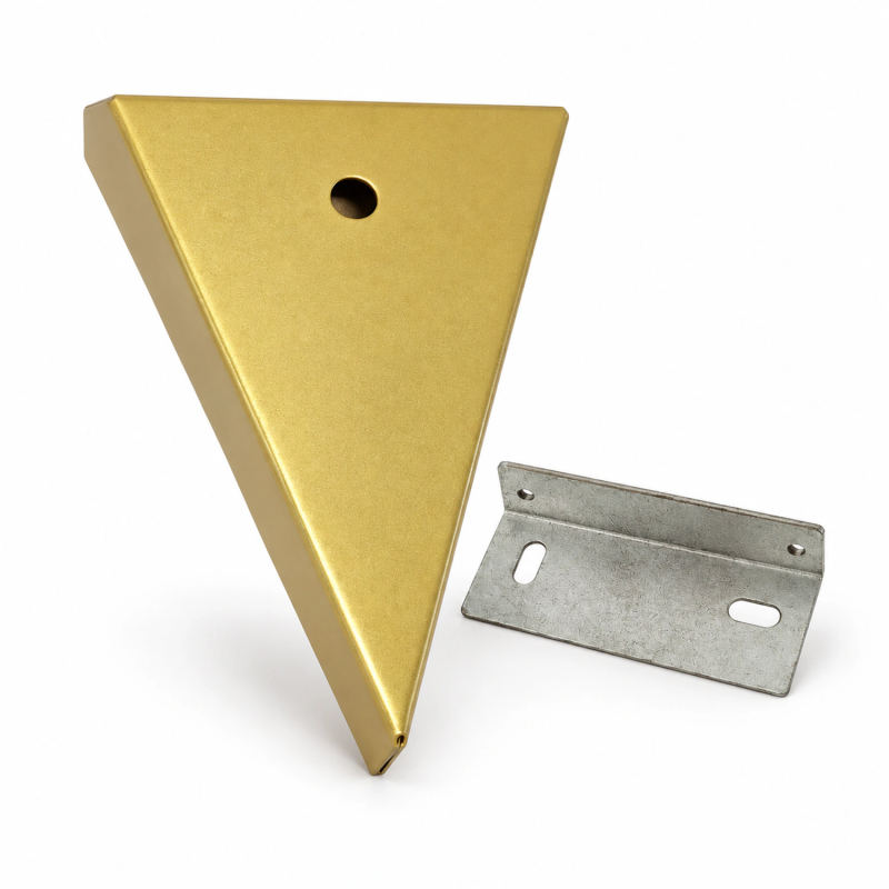 Support triangulaire pour toit et mur 100 × 150 × 20 mm avec support arrière