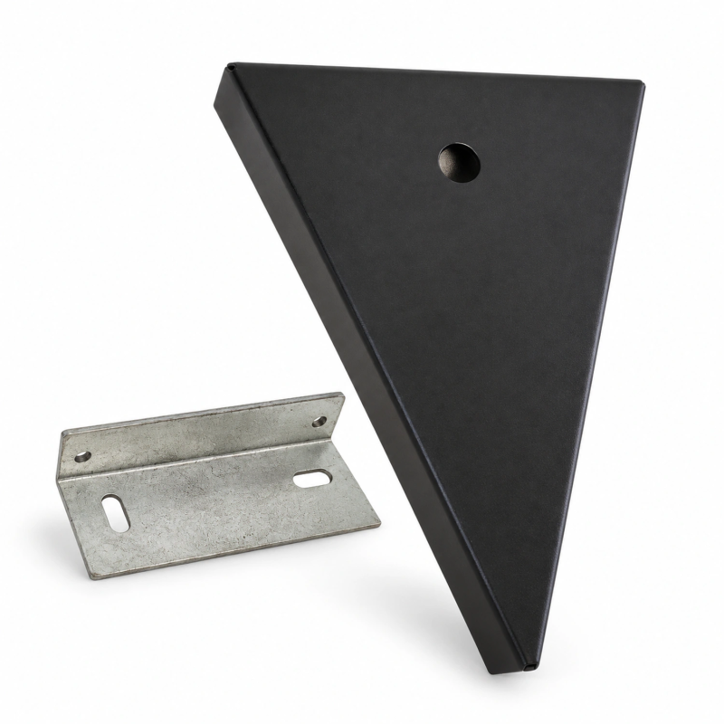 Support triangulaire pour toit et mur 100 × 150 × 20 mm avec support arrière
