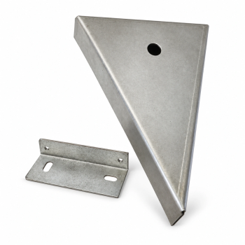 Support triangulaire pour toit et mur 100 × 150 × 20 mm avec support arrière