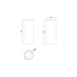 Abat-jour cylindrique en bois Ø60 × 150 mm avec douille E14