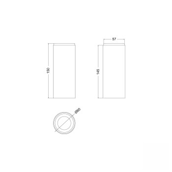 Abat-jour cylindrique en bois Ø60 × 150 mm avec douille E14