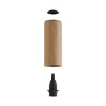 Abat-jour cylindrique en bois Ø60 × 150 mm avec douille E14