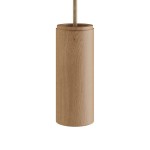 Abat-jour cylindrique en bois Ø60 × 150 mm avec douille E14