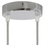 Support métallique blanc de 120 mm de diamètre avec deux sorties.