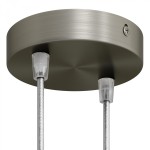 Support métallique blanc de 120 mm de diamètre avec deux sorties.
