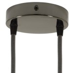 Support métallique blanc de 120 mm de diamètre avec deux sorties.