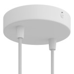 Support métallique blanc de 120 mm de diamètre avec deux sorties.