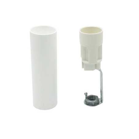 Housse de type bougie de couleur blanche, forme lisse et courte de 60 mm.