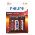 Blister de 4 piles alcalines PHILIPS AA 1