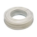 Bobine de 100 mètres de câble électrique gaine plate blanche