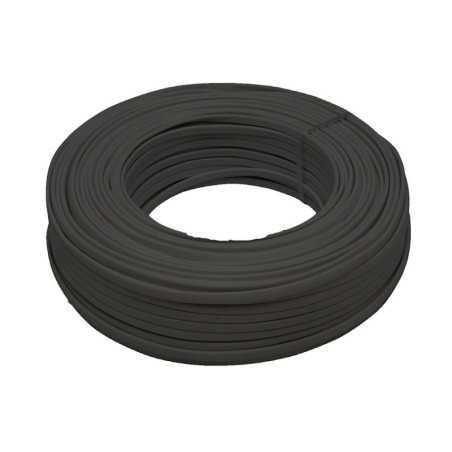 Bobine de 100 mètres de câble électrique gaine plate noire