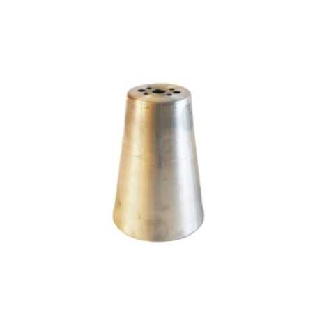 Cloche en métal en aluminium de 110 mm de hauteur sur 80 mm de diamètre.