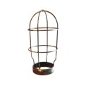 Cage en fer pour atelier de lampes, 105 mm de diamètre x 210 mm de hauteur.
