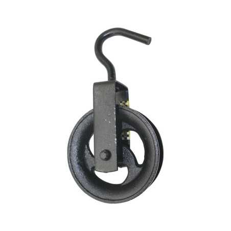 Poulie métallique noire de 120 mm pour suspendre des lampes