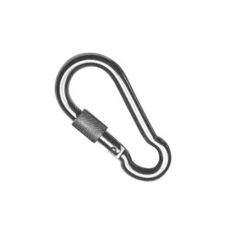 Mousqueton de fermeture pour suspendre des lampes, 6 cm de hauteur x 6 mm d'épaisseur.