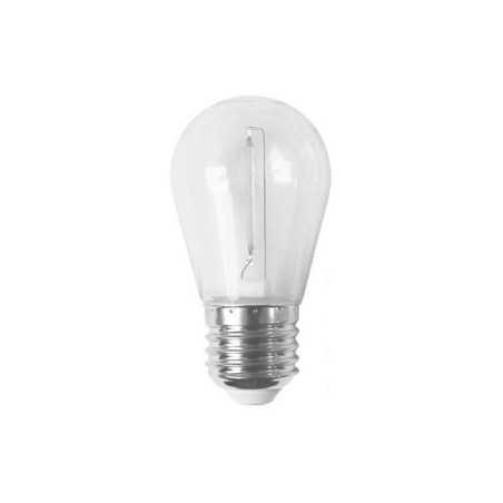 Ampoule en plastique pour guirlandes, culot E27, 1W, lumière bleue.