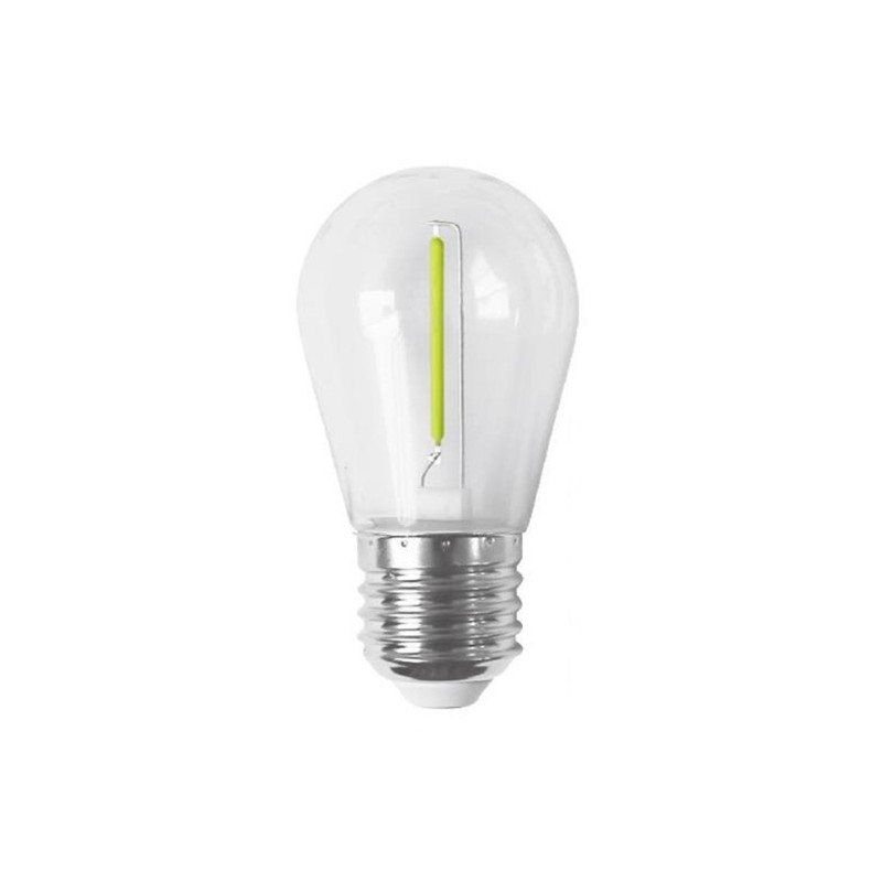 Ampoule en plastique pour guirlandes, culot E27, 1W, lumière verte