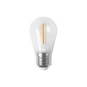 Ampoule en plastique pour guirlandes avec douille E27, 1W, lumière très chaude.