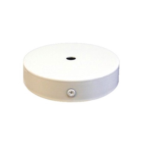 Support de plafond blanc diamètre 65 mm x 15 mm et une sortie
