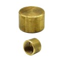 Pièce finale cylindrique décorative en laiton et 5,7 mm de haut.