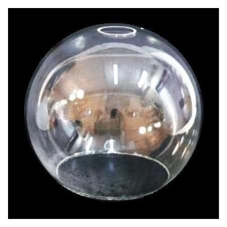 Globe en verre 350mm transparent ouverture 270mm