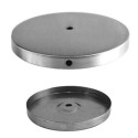 Pied de lampe finition acier mat avec base