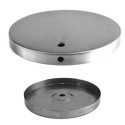 Pied de lampe acier mat décentré pour lampes