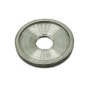 Rondelle en fer de 30 mm de diamètre filetée pour tube de 25 mm.