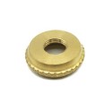 Rondelle en laiton filetée 25 mm diamètre x 8 mm haut.