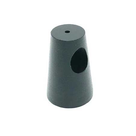 Accessoire forme conique noir pour fixer câble acier