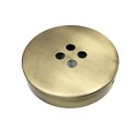 Pièce en métal finition en or ancien 100 mm diamètre et quatre sorties