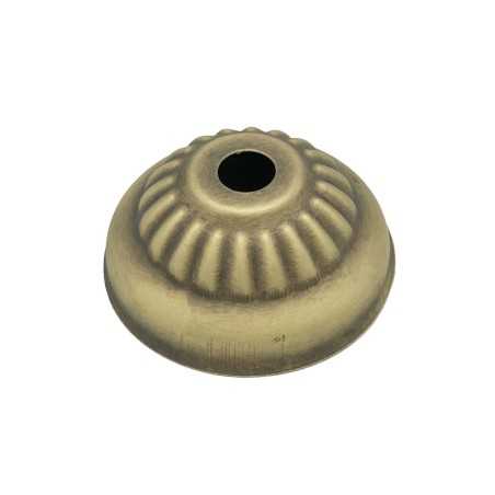 Pièce métallique avec relief finition en or ancien 58 mm et une sortie